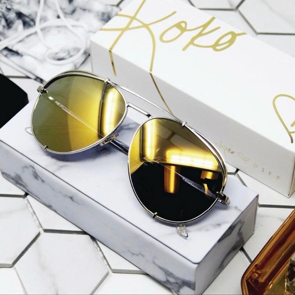 DIFF Eyewear x Khloé Kardashian Koko Sunglasses | Koko Pale Gold main image 9